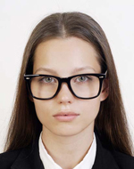Photo with very thick glasses frame