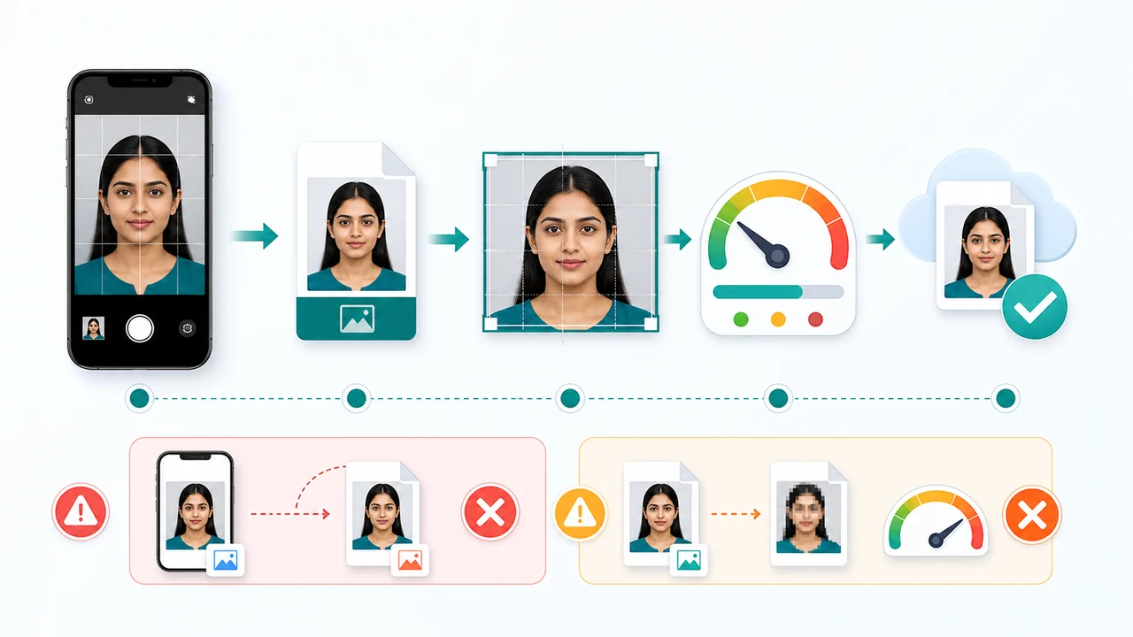 Carga de foto para India e-Visa diagram