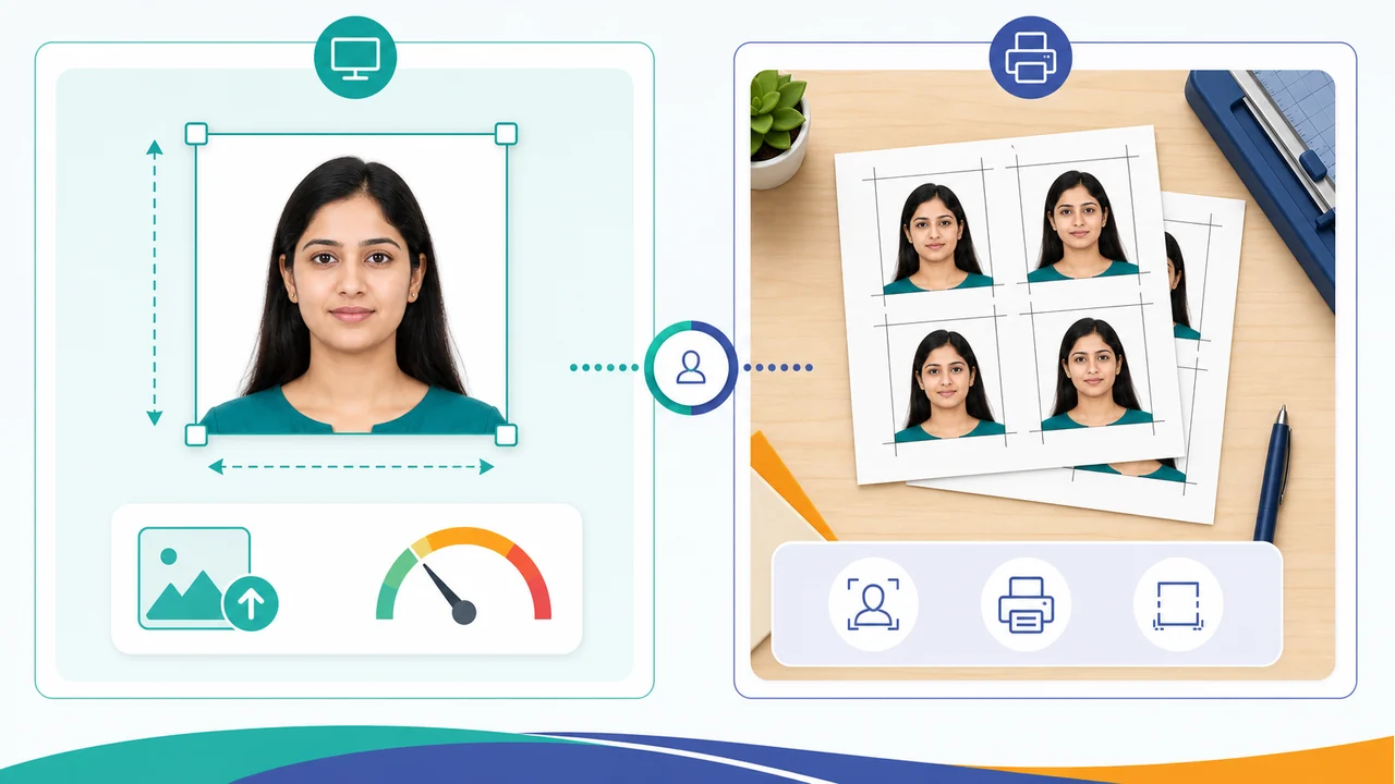 Requisitos de foto para visa India regular diagram