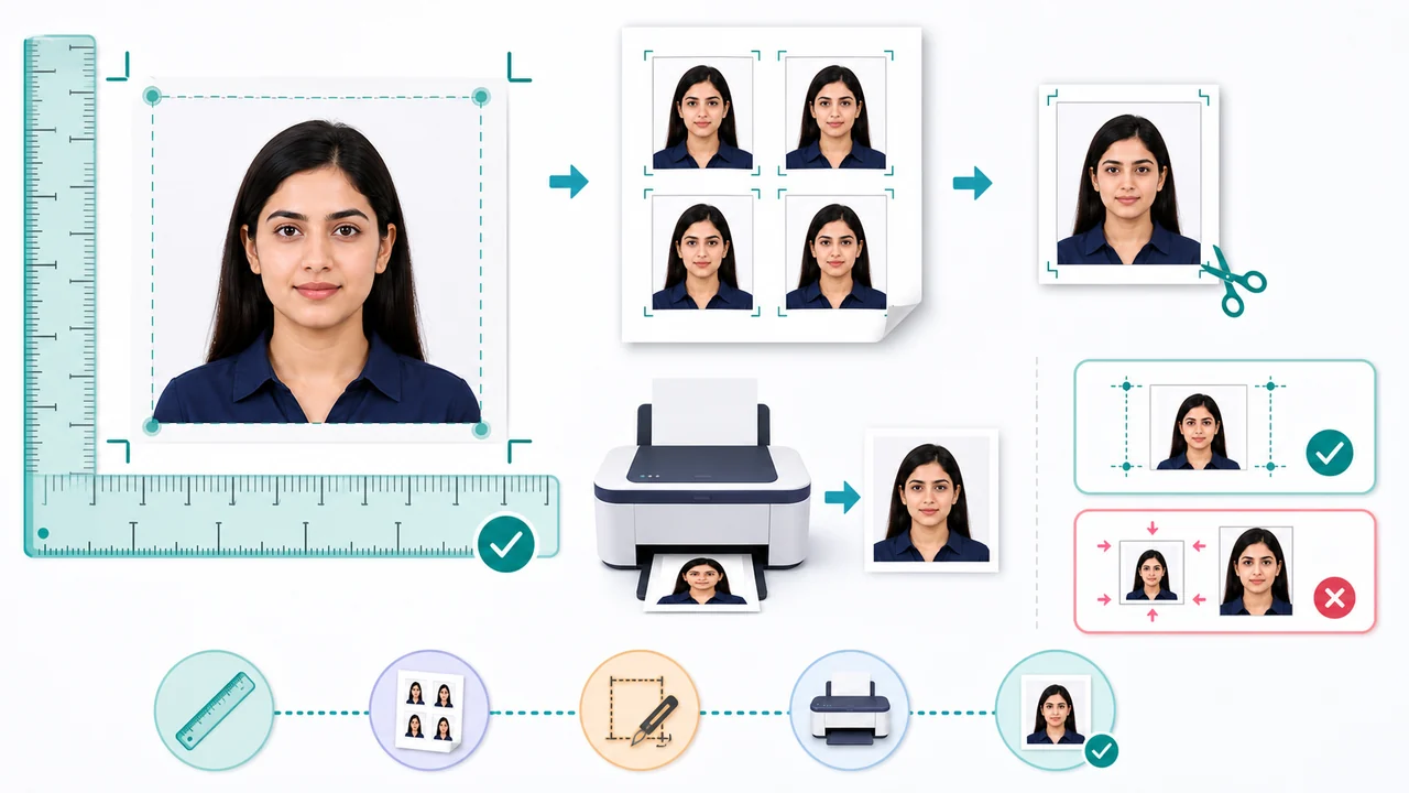 Foto impresa para visa India regular diagram