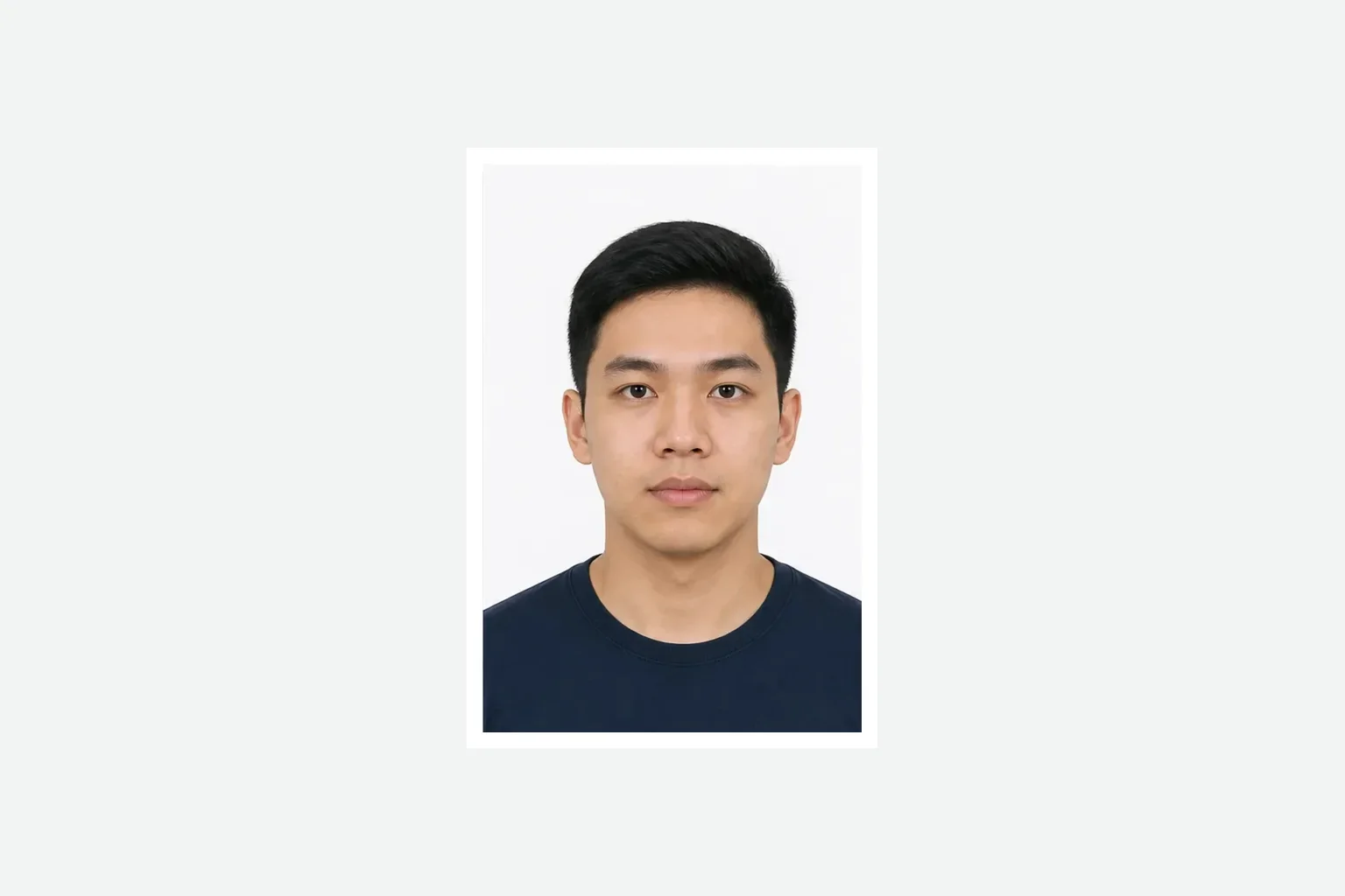 A finished 2:3 Indonesia eVOA application face photo