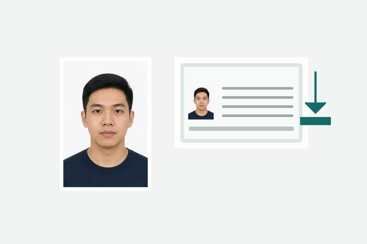 Saving the finished face photo and passport image to the device