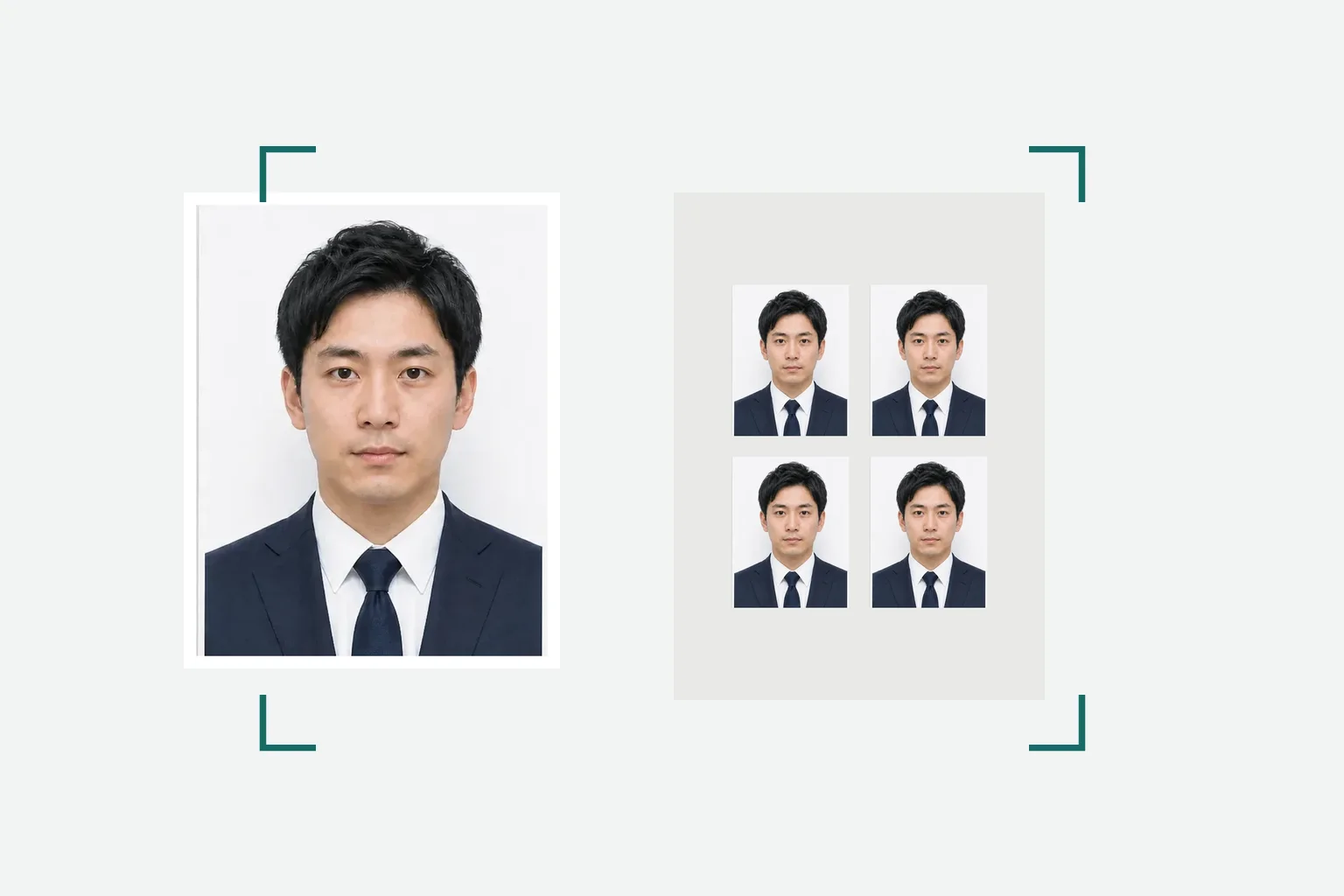 印刷用写真の仕上がりを確認する操作イメージ