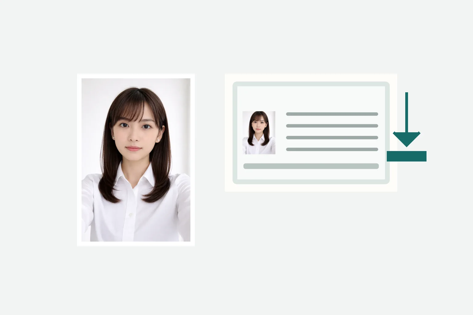 Saving the finished face photo and passport image to the device