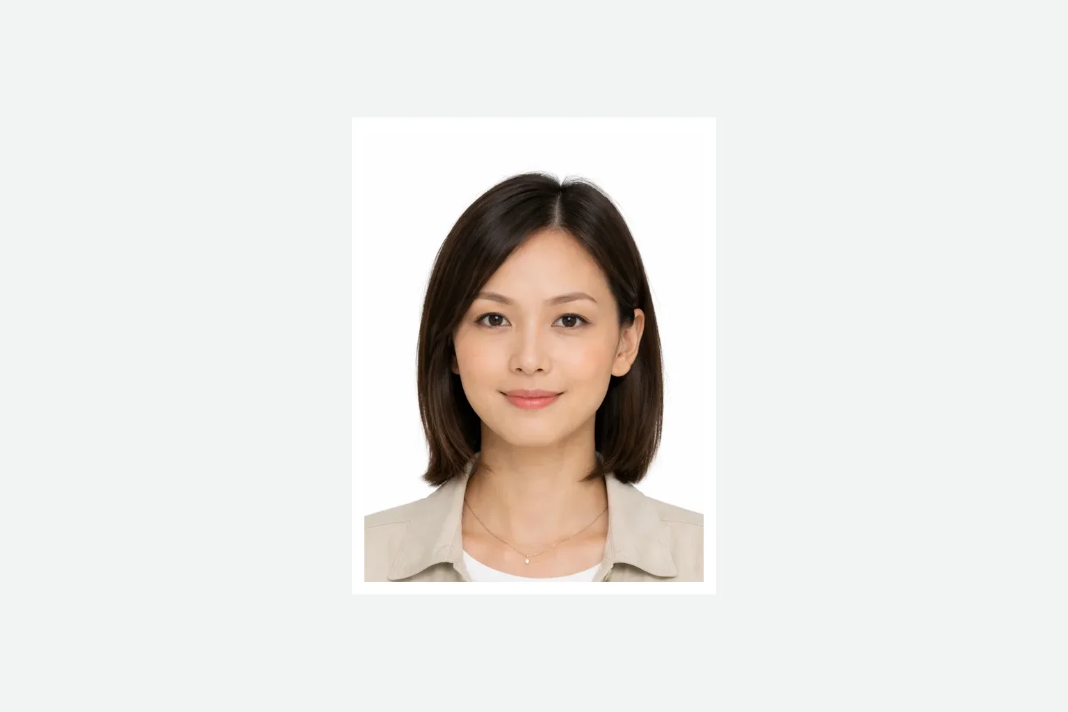在留カード申請用30対40比率の単体写真イメージ