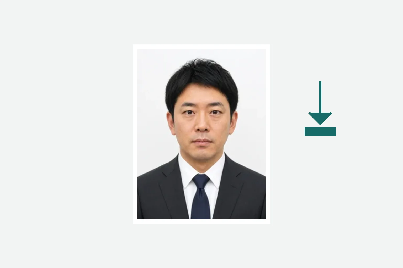 行政書士試験オンライン申込用の240×320ピクセル顔写真イメージを保存するイメージ