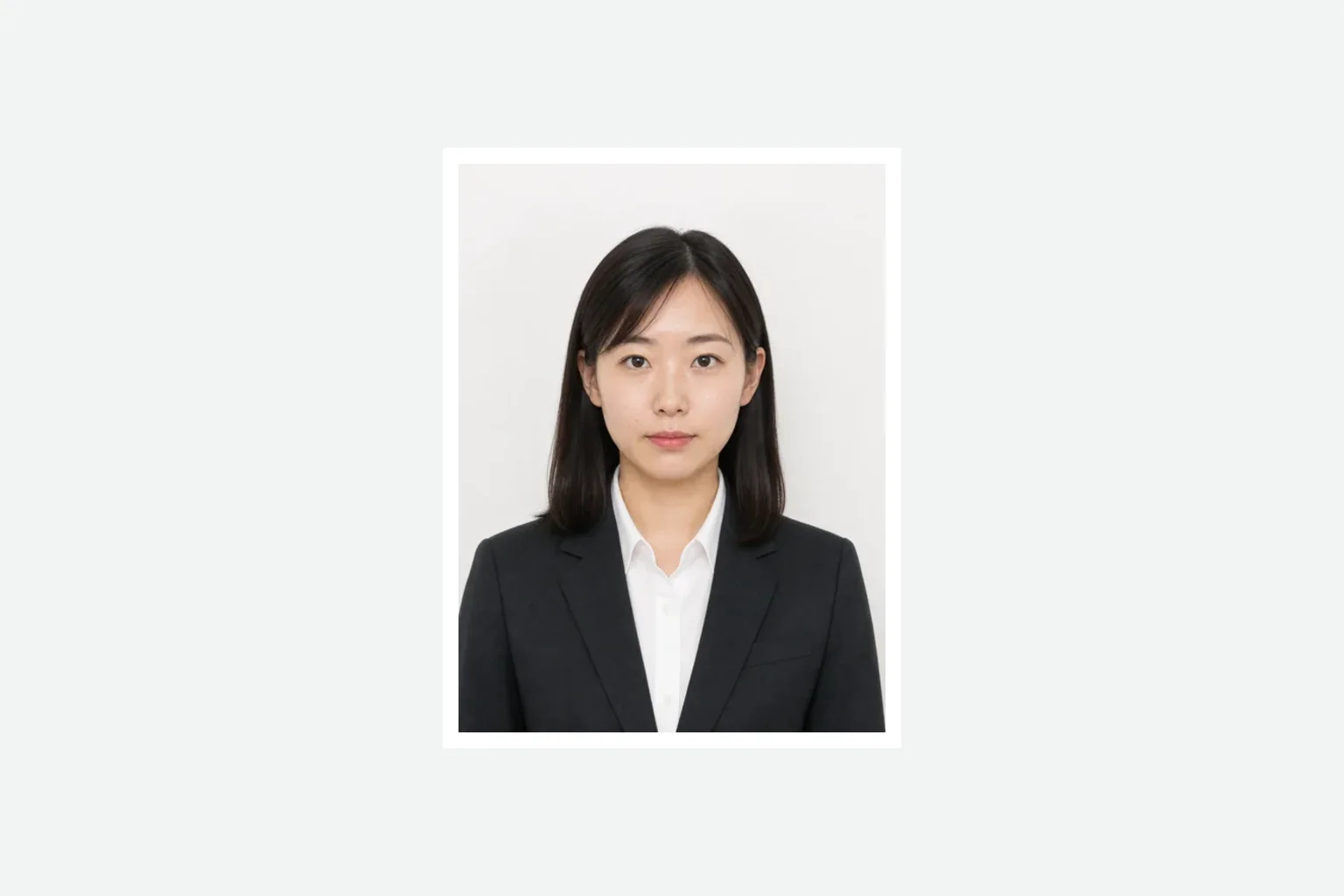 建設業経理試験用の420×560ピクセルの証明写真イメージ