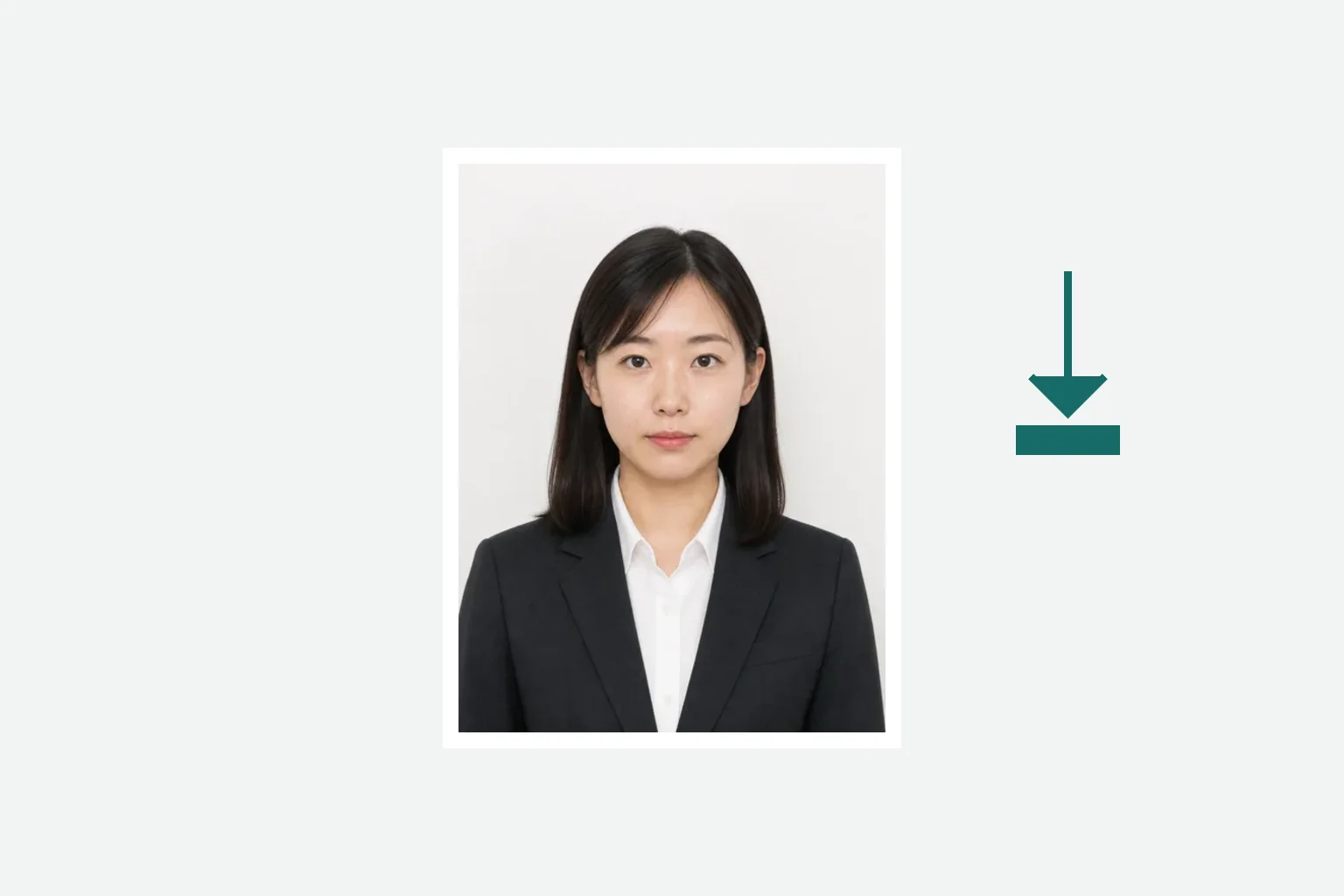 建設業経理試験用の420×560ピクセルの証明写真イメージを保存するイメージ
