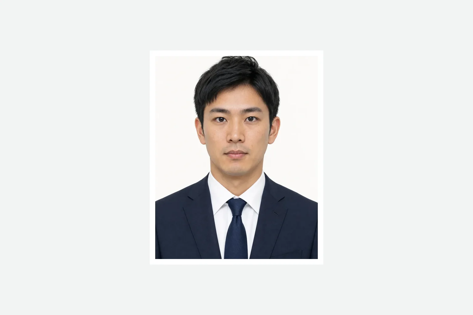 運転免許証用の24対30比率の証明写真イメージ