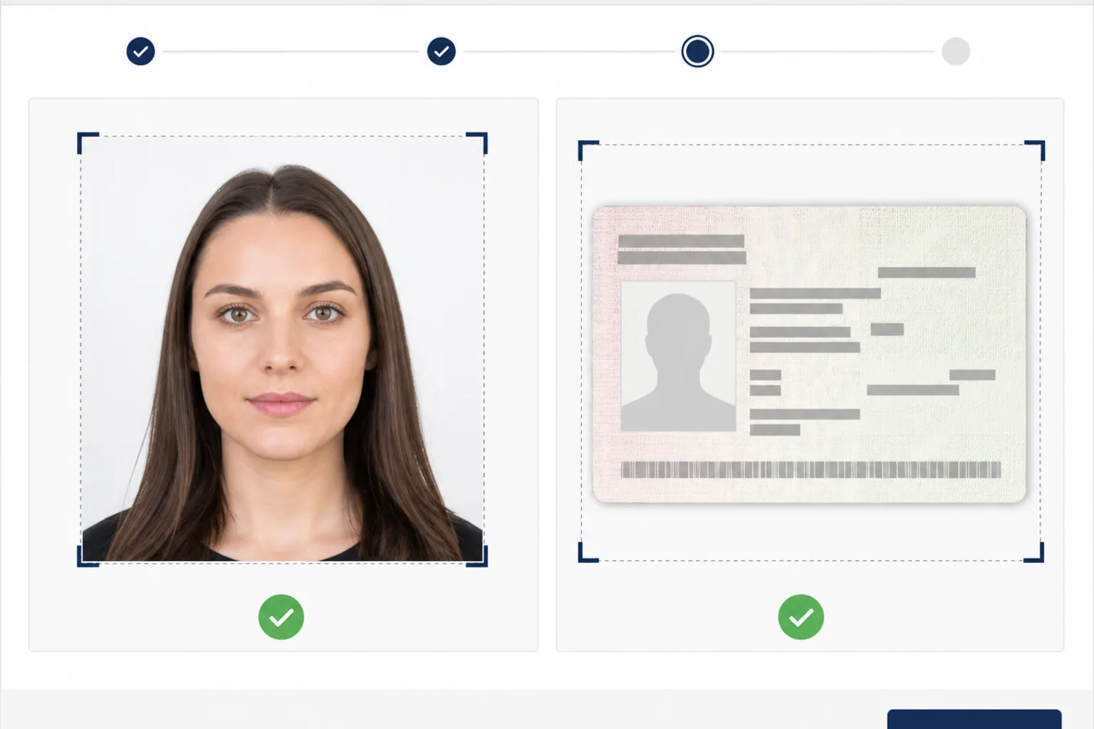Reviewing the prepared photo and document files side by side