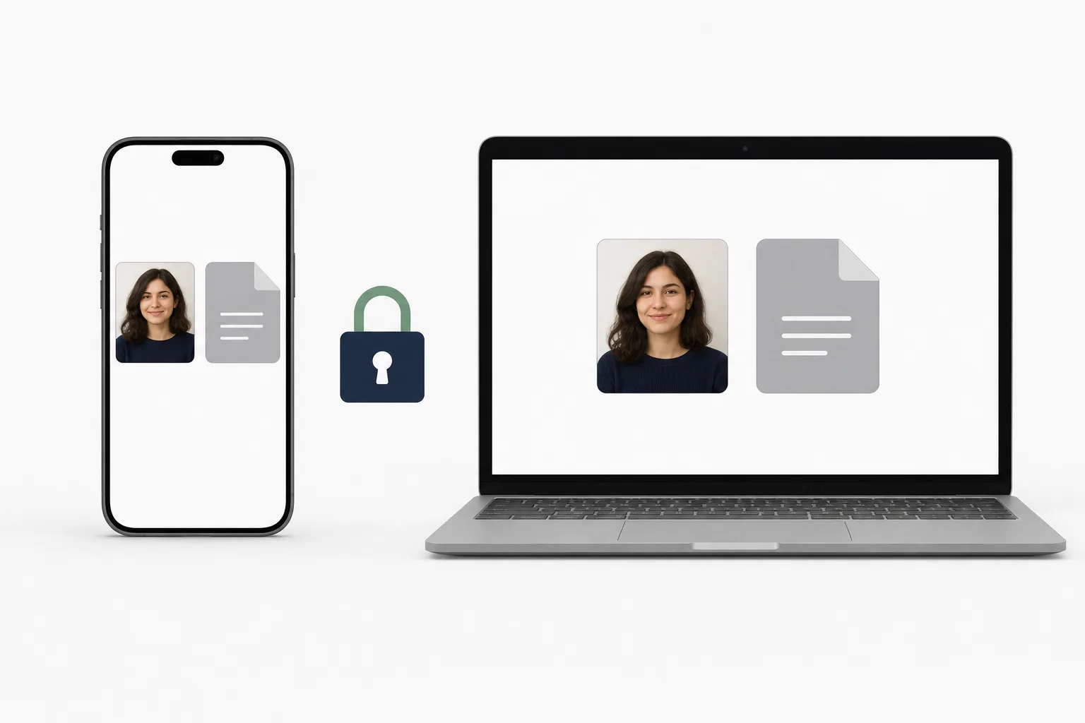 Images being processed on a phone or computer