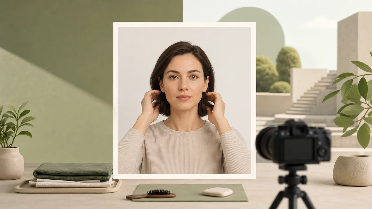 Editorial illustration for preparing a Bulgaria visa photo