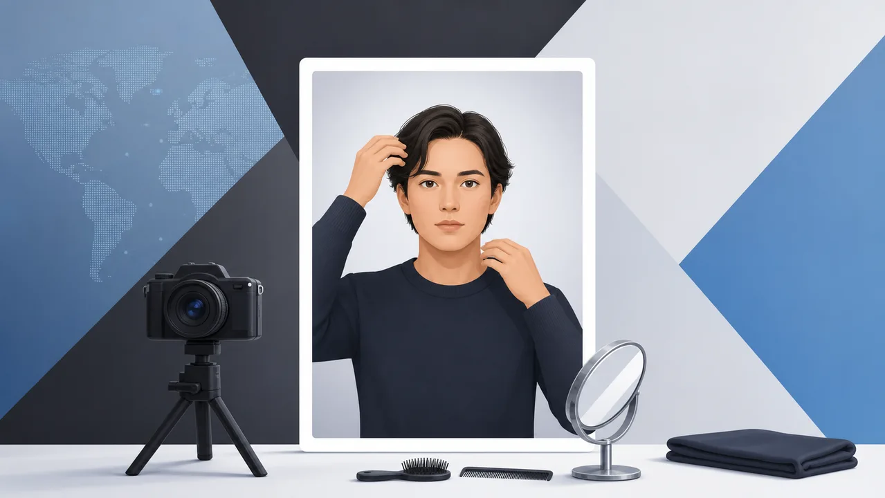 Editorial illustration for preparing an Estonia visa photo