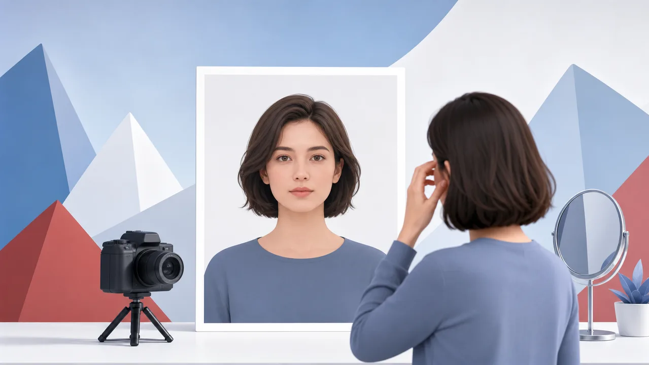 Illustration of preparing a Slovakia visa photo