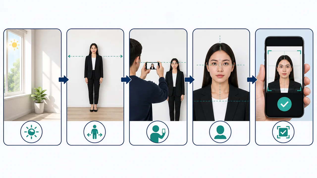 Smartphone-stappen voor het thuis maken van een VS-visumfoto