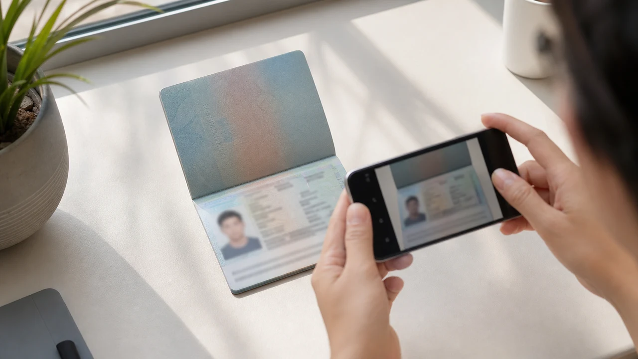 Passport data page image with readable MRZ for Vietnam e-Visa
