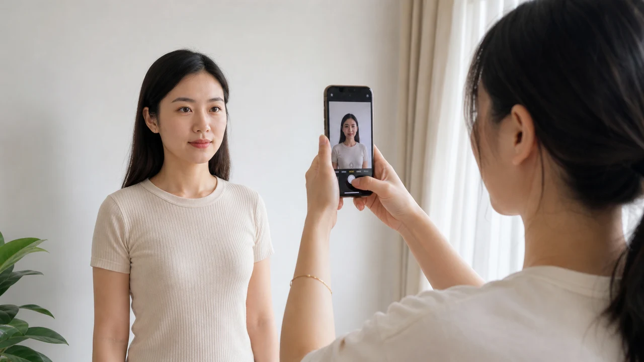 iPhone camera setup for a Vietnam e-Visa face photo
